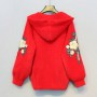 New Women Autumn Winter Thicken Warm Faux Mink Cashmere Hooded Cardigan Female Embroidery Loose Casual Knitted Sweater