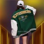 American letters embroidered jackets coat women's street hip-hop trend baseball uniform lovers plus size casual loose jacket