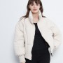 Women's Jackets Oversize Coats Beige Outwear Female Long Sleeve Zipper Solid Winter Warm Thick Coat Ladies Fashion Jacket trf