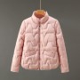 New Winter Light Down Padded Jacket Women's Short Style Simple Stand Collar Fashion Padded Jacket Casual