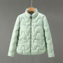 New Winter Light Down Padded Jacket Women's Short Style Simple Stand Collar Fashion Padded Jacket Casual
