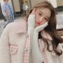 Winter Warm Lamb Wool Sweet Coat Women Korean Thick Two Piece Sets Jackets Chic Streetwear Female High Waist A-line Skirts Suits