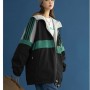Patchwork Jacket Woman Long Sleeve Hooded  Women's Winter Coats Thick Outerwear Flanne Oversize Jackets for Women New