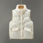 Winter Women's Vest Jacket Coat Sleeveless Stand Collar Autumn Winter Vest For Female Mujer Glossy Waterproof Vest