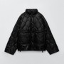 Women's Parkas Coat Winter Jacket Faux Leather Outwear Pocket Long Sleeve Top Solid Streetwear Coat Ladies Elegant Coat