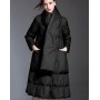 Female Long down jacket Plus size Puffer Women stand-up collar scarf fashion high-quality Cold protection Coat