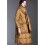 Female Long down jacket Plus size Puffer Women stand-up collar scarf fashion high-quality Cold protection Coat
