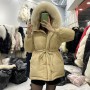 Parkas 90% White Duck Down Jacket Female  Large Real Fox Fur Collar Hooded Warm Women's Feather Coat Outwear
