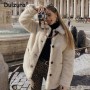 Winter Thicken Warm Teddy Fur Jacket Coat Women Casual Fashion Lamb Faux Fur Overcoat Fluffy Cozy Loose Outerwear Female