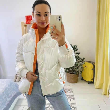 Water Proof Puffer Fashion Stylist High Neck Warmer Puffer Jacket Women