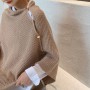 Women Versatile Knitted Scarf Solid Wraps Poncho Sweater with Buttons Autumn Winter Warm Shawl Cape Cardigan