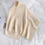 Women Versatile Knitted Scarf Solid Wraps Poncho Sweater with Buttons Autumn Winter Warm Shawl Cape Cardigan
