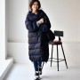 Korean fashion and leisure  loose  The lantern sleeve  White duck down  long  hooded  Down jacket