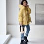 Literature and art leisure Loose fashion warm White down standing collar short style down jacket
