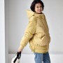 Literature and art leisure Loose fashion warm White down standing collar short style down jacket