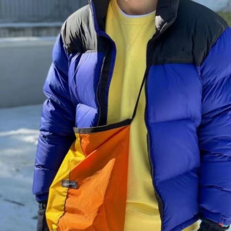 Embroidery Down Padded Jacket Winter Men and Women's Cotton Jacket Vest Casual Couple Tops Waistcoat Loose Parkas