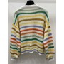 Contrasting Colors Stripe Sweater Knitting  Autumn Winter O Neck Long Sleeve Streetwear Loose Casual Pullovers Women Y2k