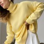 Loose Solid Turtleneck Sweater Women Casual Long Sleeve Autumn Winter Knitted Pullover Basic Female Jumper
