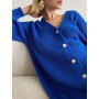 V-neck Knitted Women Sweater Cardigan Green Single Breasted Elegant Loose Autumn Lady Sweaters Casual Long Sleeve Top Female