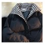 oversize Women's Winter Jacket Streetwear Zipper Straight 2 Solid Color Padded Coat Warm Femme Parkas Black Women Clothing