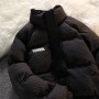 Women's jacket oversize outwear waffle black New Lapel white Long Sleeve Loose Fit Jacket Fashion Tide Autumn winter