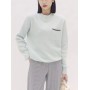 Women's Contrast Color O-Neck Knitted Pullover Top  Fall New Long Sleeve Hand Beading Pocket Ladies All-Match Loose Sweater