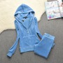 Women Tracksuit Zipper Hoodies Sweatshirt Pants 2 Pieces Set Fashion New Female Zipper hooded And bell-bottom Trousers Suit