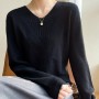 Autumn Winter Women Sweater Fashion V-Neck Female Pullover Long Sleeve Coats Cashmere Sweater Knitted Top Bottoming Shirt Blouse