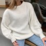Soft Loose Knitted Cashmere Sweaters Women New Winter Loose Solid Female Pullovers Warm Basic Knitwear Jumper