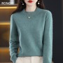 100% Pure Wool Half-neck Pullover Autumn /Winter Cashmere Sweater Woman Casual Knitted Tops Female Jacket Korean Fashion