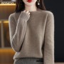 100% Pure Wool Half-neck Pullover Autumn /Winter Cashmere Sweater Woman Casual Knitted Tops Female Jacket Korean Fashion