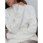 Autumn Winter Women Turtleneck Thick Warm Pullover Top Oversized Casual Loose Knitted Sweater Jumper Female Pull