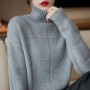 Winter Thicken Woman's Sweaters Female Pullover Long Sleeve Turtleneck Casual Loose Coats Jumper Women Sweater Knitted 100% Wool