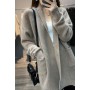Hot Sale Autumn/Winter New Ladies Loose Cardigan 100% Wool Natural Fiber Soft Fashion Belt Pocket Thickened Sweater Clothes
