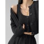 Women's Vintage Knitted Sexy Sweater Cardigan Crop Top Two Piece Spring Autumn Tops Suspender Vest Grace Streetwear Clothes