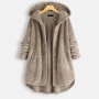 Europe and The United States  Plus Size Women's Hooded Double-sided Fleece Fashion Medium and Long Plus Size Women's Hooded Coat