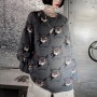 Anime Sweater Oversize Women Cartoon Print Pullover Autumn Long Sleeve Top Pokemon Jumper Plus Size Cute Sweaters