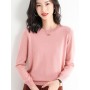 Spring And Autumn New Ladies Round Neck Knitted Sweater Comfortable And Elegant All-match Long-sleeved Pullover Knitted Top
