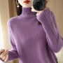 Autumn And Winter New Knitwear Women's Long-sleeved Semi-high Collar Twist Under The Split Fashion Warm Bottoming Top Sweater