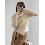 Fake Two-piece Sweater Women's Slim U-neck Casual Color Matching Sweaters Korean Fashion Streetwear Top Set Y2k Winter Clothes