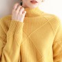 Winter New Cashmere Sweater Women Turtleneck Large Size Sweater 100%Pure Wool Knit Pullover High Collar Thick Shirt Lady Jacket
