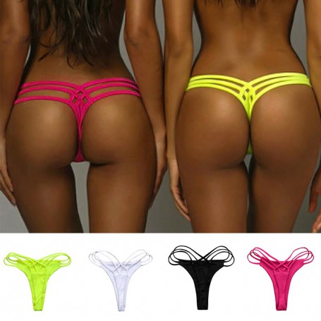 Sexy Bikinis Bottom for Women Cross Strap Swimwear Fashion Swimsuit Bikini Panties Cheeky Thong Bikini Bottoms Swim Trunks