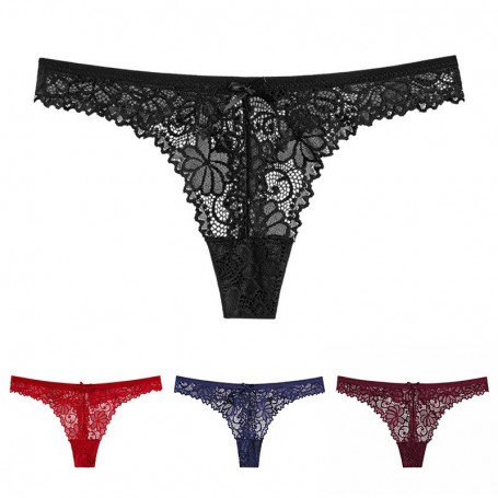 Women Lace Panties Sexy G String Panty Hollow Out Breathable Thongs Girl Briefs Underwear Low-Waist Female Underpants Lingerie