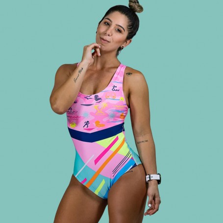 Competitive Swimsuit Female Sexy Swimsuit Training One-piece Skinsuit Triathlon Fitness Race Beach Swimming Suit 2022 New