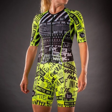 Wattie ink Cycling Skinsuit Women Aero Cycling Jersey Summer Ropa Ciclismo tri suit Bike Jumpsuit Triathlon Suit Mtb Clothing
