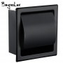 Paper Holders Modern Wall Mount Matte Black 304 Stainless Steel Bathroom Toilet Paper Holder WC Roll Paper Tissue Box 2248MB