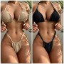 New European And American Sexy Fashion Solid Color Split Bikini Women's Swimsuit Top Swimsuit Pants