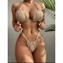 New European And American Sexy Fashion Solid Color Split Bikini Women's Swimsuit Top Swimsuit Pants