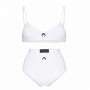 Women'S Moon Embroidered Straps Corset Top Solid Color Party Bra Set  New Sexy Push Up Bikini Set Two Pieces Swimwear