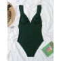 Swimsuit High-Stretch Threaded Fabric Swimwear Women Bathing Suit High Cut Bodysuit XL One Piece Suits Summer